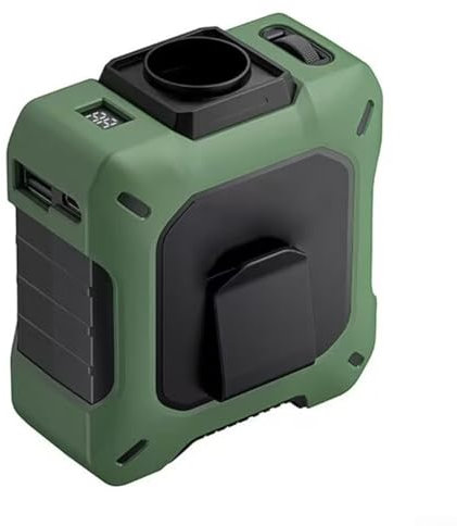 EasyByMall Ventilateur de cou portable au design élégant et rechargeable par USB (vert)
