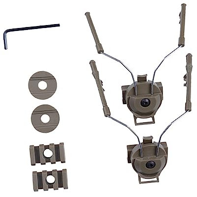 Schnellschiene für Helm, Headset Halterung aus Kunststoff und Metall