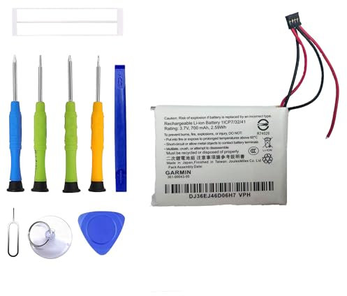 ERYNK 361-00043-00 Nuova batteria di ricambio compatibile con Gar-min Edge 820 Edge 520 500 200 205 520 Plus con kit di strumenti
