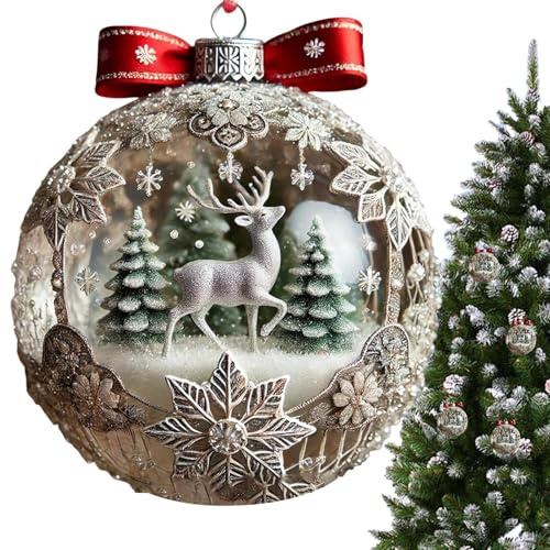 Weihnachtsdekor von Fee, Christbaumschmuck von Fee | Flache Acryl Christbaumschmuck | Fairy Christmas Deko Ornamente, Weihnachten hängende für Fenster, Wand, Tür