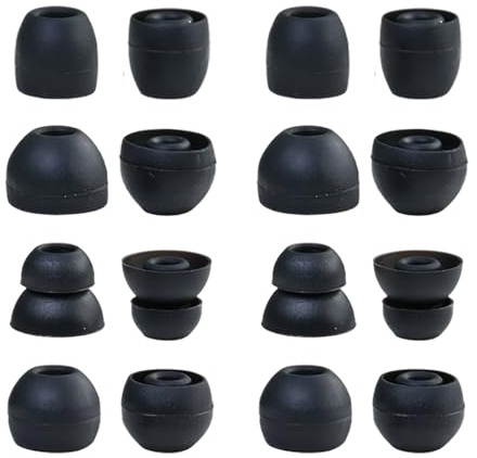 8 Paar Silikon Ersatz OhrstöPsel Ersatz OhrstöPsel Silikon KopfhöRer Gummi AufsäTze 10 Mm, 12 Mm, 13 Mm, 14 Mm Durchmesser Schwarz