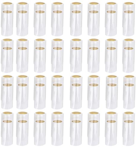 Garneck 200 Capsule Termoretraibili Trasparenti per Bottiglie di Vino 30Mm Tappi Sigillanti Linguetta Staccabile per Enoteche Pub e Cantine Materiale Plastico Pratico e Resistente