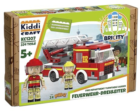 KIDDICRAFT KC1207 Feuerwehr Drehleiter (DL) - Klemmbausteine