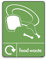 Food Waste Bin StickerSign - WRAP, Self Adhesive Vinyl [A4 200mm x 300mm]