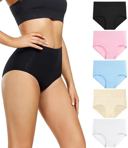 wirarpa Culottes Gainante Femmes Coton Taille Haute Slips, Multicolor02-lot de 5, 40-44,M