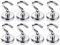 ZFYQ Gancio Magnetico, 25MM 20KG 44lbs Potente Magnete al Neodimio Supporto a Gancio per gli Accessori di Cucina Casa Portaoggetti e Organizzazione, 8 Pezzi
