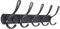 SKOLOO Moderno perchero de pared con 5 ganchos, perchero de pared de metal para colgar abrigos, chaquetas, mochilas y sombreros, Perchero de pared negro