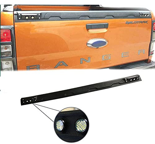 JHCHAN Ladekantenschutz Stoßstangenschutz mit LED für Ford Ranger 2012-2022 T6 T7 T8 XL XLT Limited Tremor Wildtrak Raptor Wildtrak X Platinum