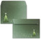 150x Briefumschläge DIN C6 in Grün mit Weihnachtsbaum in Glasmosaik-Optik - Haftklebung mit Abziehstreifen - 114 x 162 mm - 80 g/m² - Weihnachtsumschläge mit Motiv für Firmen und Privat