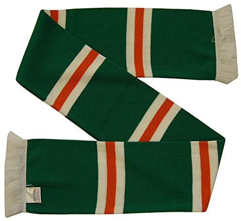 Keltischer und Irland-Fußball-Fans, Retro-Stil, gestreift, Grün / Weiß / Mandarine