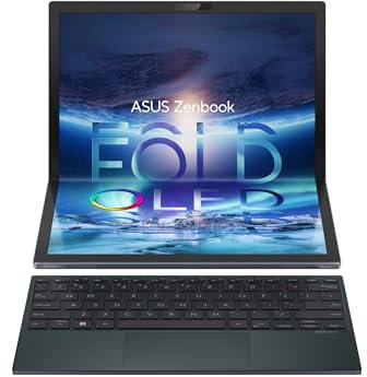 ASUS Zenbook 17 Fold OLED UX9702AA 17.3 Foldable 4:3 Touchscreen Laptop (Intel i7-1250U, 16GB RAM, 1TB SSD, Windows 11, WiFi 6E) Includes Soft-touch keyboard & USB-C to USB-A adapter