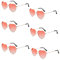 6 Paare Hippie Gläser Brille Sonnenbrillen Damen Brille Herz Geformt Sonnenbrille Hippie Brille Metallrahmen Retro Sonnenbrille Herz Sonnenbrille Hippie für Hippie Schick Kleid festival Zubehör