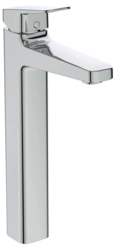 Ideal Standard Ceraplan BD239AA Waschtischarmatur, erhöht, für Badezimmer, Blue Start, mit Ablaufgarnitur und Ablaufgarnitur, groß, Höhe unter Auslauf 24,7 cm
