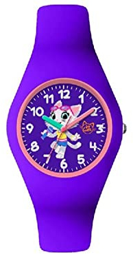 RF Distribution Automatische Analog-Digitaluhr für Kinder und Jugendliche mit Silikonband RFD_NQ4057, violett