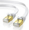 VOIETOLT Cat8 Lan Kabel 5M, 40Gbps/2000MHz Flach Schirmung Hochgeschwindigkeit Netzwerkkabel, STP RJ45 Gigabit Cat-8 Ethernet Kabel für PS4/5, für Modem, für Router (weiß)