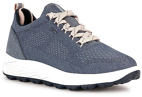 Geox D Spherica 4x4 B Abx, Scarpe da ginnastica Donna, Stone Antique Rose, 37 EU