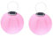 Youning Lampions Solar Außen Wetterfest 30cm Solar Lampion Outdoor Solar LED Laterne Hängende Wasserdicht Nylon Gartenlampions Außenlaternen Solarlampions für außen (2PCS Rosa)