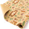 WERNNSAI Baby Geschenkpapier aus Kraftpapier– 1 Rolle 43 cm x 10 m Geschenkpapier für Kinder Wendbar Waldtiere Kraftpapier Geschenkpapier Dekoration Bär Hirsch für Neugeborene Geburtstag