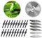 aleawol 27Pcs Brush Cutter Blade Metal Blade, Weed Wacker Replacement Blades Garden Cordless Grass Strimmers Spare Blade for Garden Strimmers Accessories for Cutting Grass Weeds