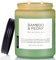 M&SENSE Bambus & Pfingstrose Duftkerze im Glas 2 Dochte 550g Aromatherapiekerze 110 Stunden lang anhaltende Brenndauer natürliche Sojawachskerze dekorative Bambusduftkerze BambooPeony
