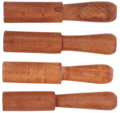 Alasum 4 Piezas Palo De Cuenco Hecho a Mano, Accesorio De TazóN De Sonido De Buda De Nepal, Golpeador De Cuencos Para RelajacióN