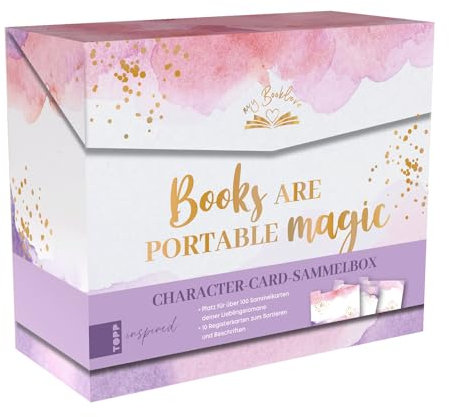 My Booklove - Character Cards Sammelbox: Box mit Magnetverschluss und 10 Registerkarten zum Beschriften. Platz für über 100 Character Cards, Yellow