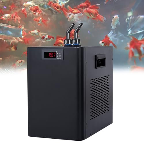 GESAIDES Aquarium-Kühler, Wasserkühler, mit Motorkühlung, leises Design für Fischtanks und Korallenrifftanks 900L