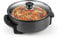 GOURMETmaxx elektrische Pizza-Pfanne mit Thermostat, Glasdeckel & Antihaftbeschichtung | Multifunktionspfanne mit ⌀ 30 cm Durchmesser & 1500 Watt | Pizza Pan - ideal für Partys