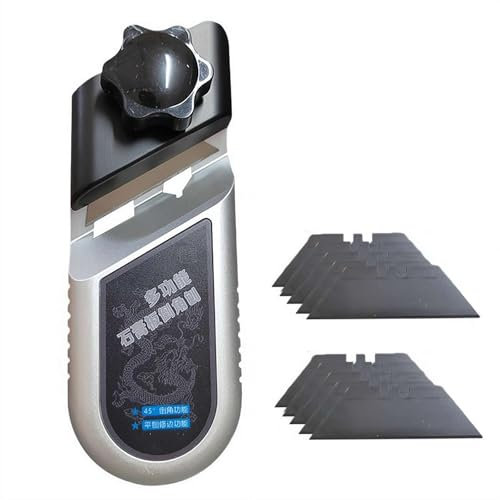 Gipskarton V Fase, 45° 90° Trockenbau Trimmwerkzeug, Gipskartonplattenhobel, Manuelle Gipskartonplatten Schnellschneider, Effizientes Gipskartonplattenschneidewerkzeug mit 10 Klingen für