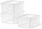 Iris Ohyama Vielseitige Aufbewahrungsboxen, 16L, 3er-Set, Transparent, Deckel leicht schließbar, Stapelbar, Für Schrank, Regale, Klassenzimmer, Organisation, Spielzeug, Kunstbedarf, Schuhe, CNL-5