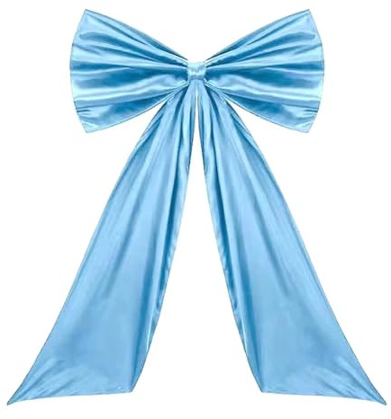 TENVORA Fiocco Grande,Satin Ribbon Bow Decorazioni Fiocco Rosa Grande, for Sfondo, Decorazione da Parete Feste di Compleanno, Gigante, Regalo Appendere(Sky Blue)