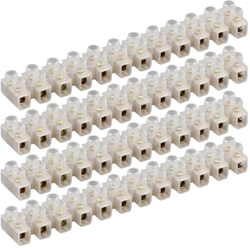 4 Pack 30A Electrical Connectors Block, 30 Amp 12 Way Terminal Block, Wire Connector Blocks, Electrical Wire Connectors for Secure Wiring Connecting/Joining Cables