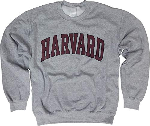 Harvard University Sweatshirt – Offiziell lizenzierter gewölbter Block-Rundhals