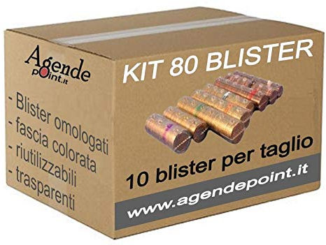 Blister-Münzbehälter für Euromünzen, 80 Stück assortiert (10 Behälter für jede Münzgröße), aus transparentem Kunststoff