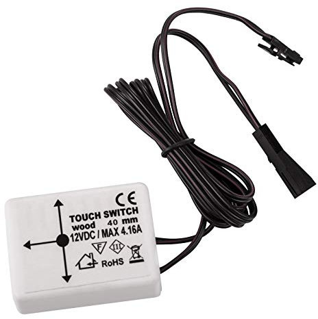 2 Stück Einbau- Unterbausensoren SO2W reagieren auf Berührung durch Holzplatten hindurch, 12V DC/max. 50W / 4,16A, Touchsensor Möbeleinbausensoren Tischsensoren von SO-TECH®