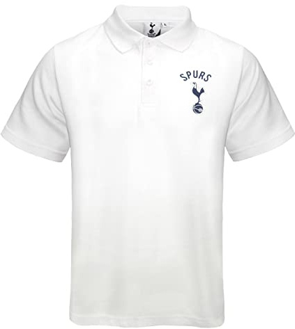 Tottenham Hotspur FC Official Gift Boys Crest Polo Shirt White 6-7 Years SB
