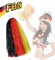 KarnevalsTeufel.de Cheerleader Pompon Fan, 1 Stück Deutschland, Fußball, WM, EM, schwarz-rot-Gold