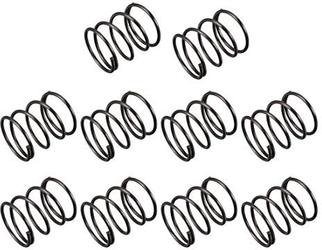 sourcing map 10Stk. Druckfeder Federstahl Spannfeder 1,2mm Drahtdmr. 17mm Außendmr. 20mm freie Länge schwarz