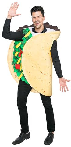 Spooktacular Creations Unisex Bananen Kostüm Erwachsene Attraktiv Deluxe Set für Halloween Karnevalskostüme Dress Up Party Verkleidung und Rollenspiel Cosplay (Taco, X-Large)