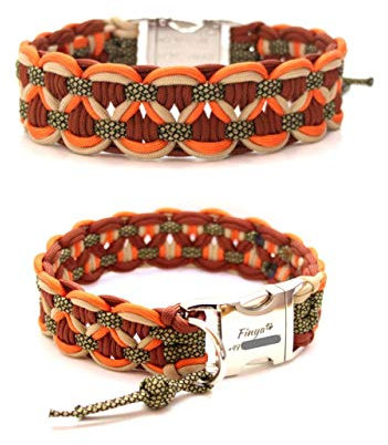 Paracord Halsband - Big Wave, Paracordhalsband, Hundehalsband, wahlweise mit Gravur oder weiteren Extras