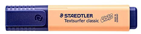 STAEDTLER 364 C-405 Textsurfer classic 364 Pastell Textmarker (hohe Qualität Made in Germany, mit großem Tintenspeicher für extra lange Markierleistung) 10er-Schachtel pfirsich