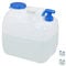 Relaxdays Bidón de Agua con Grifo, Tapa de Rosca, Garrafa XL, Camping, 23L, Sin BPA, 1 Ud., Blanco
