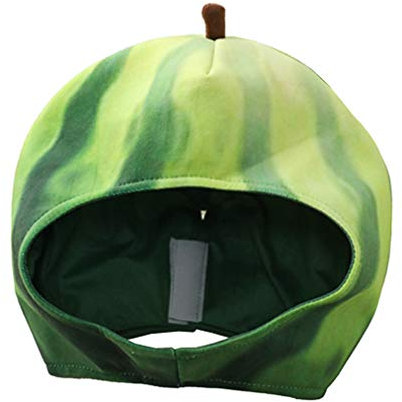 NUOBESTY Watermelon Costume Hat Fruit Hat Food Costumes Cap Watermelon Party Supplies Novelty Hats Masquerade Cosplay Head Cover for Christmas Party (Green)