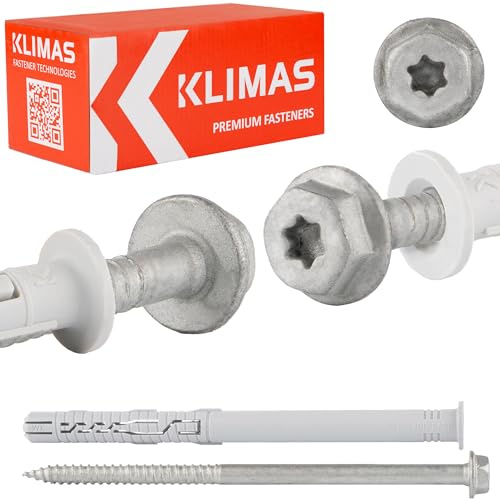 Skruvar trägänga Torx spridningsplugg med krage 4-delad spridning 12 x 180