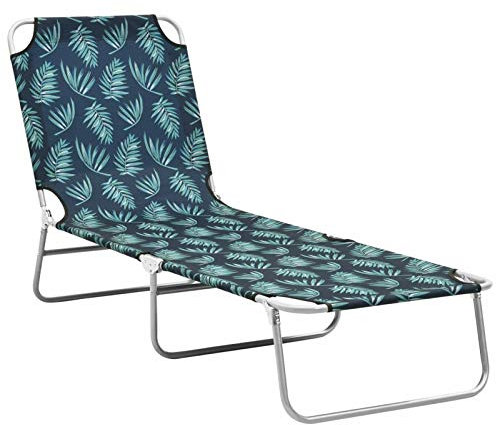 Tidyard Klappliege Gartenliege Sonnenliege Liegestuhl Liege Lounge Tagesbett 189 x 58 x 27 cm,Relaxliege Poolliege Rattanliege Rattanmobel Gartenmobel,Verstellbare Rückenlehne,Belastbarkeit:120 kg