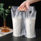 Croerw 100PCS Clear Handle Drink Drinking Poly Plastic Packaging Bags,Drink Carrier, for Delivery Take Out Cup Holder Bar Restaurant Coffee Shop Supplies Cup Carriers （11.8 x 10.23