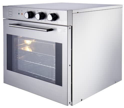 METRO Professional Horno de convección GCO2001, 2800 W, 4 tipos de cocción, rango de temperatura 50-300ºC, temporizador, 2 rejillas y 2 bandejas incluidas, plateado