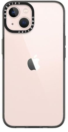 CASETiFY Compact Schutzhülle für iPhone 13 Hülle [2X Militärqualität Fallgetestet / 1,2 m Fallschutz] – Transparent Schwarz