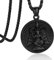 Bandmax Luzifer Satan Kette Männer Edelstahl Panzerkette Satan Ziege Kette Leviathan Kreuz Kette schwarzer Anhänger mit Satan Baphomet Standbild Baphomet Kette Gotik Schmuck Länge 55CM+5CM