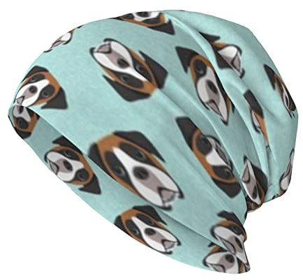 ANGYANG Totenkopfmütze Kitz Boxer Hund Boxer Hund Hund Strickmütze Polyester Sturmhaube Slouchy Beanie Mütze Laufmütze